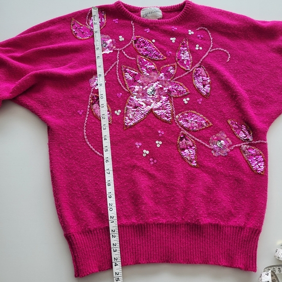 Vintage 90s Embellished Sequins Sweater - Picture 8 of 10